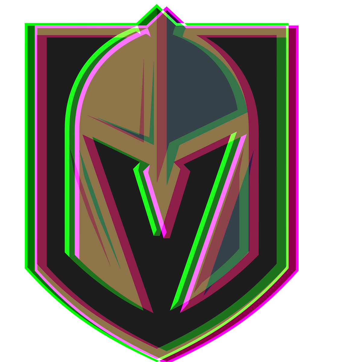 Phantom Vegas Golden Knights logo vinyl decal